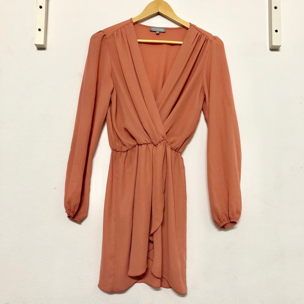 Love Wrap Dress Salmon